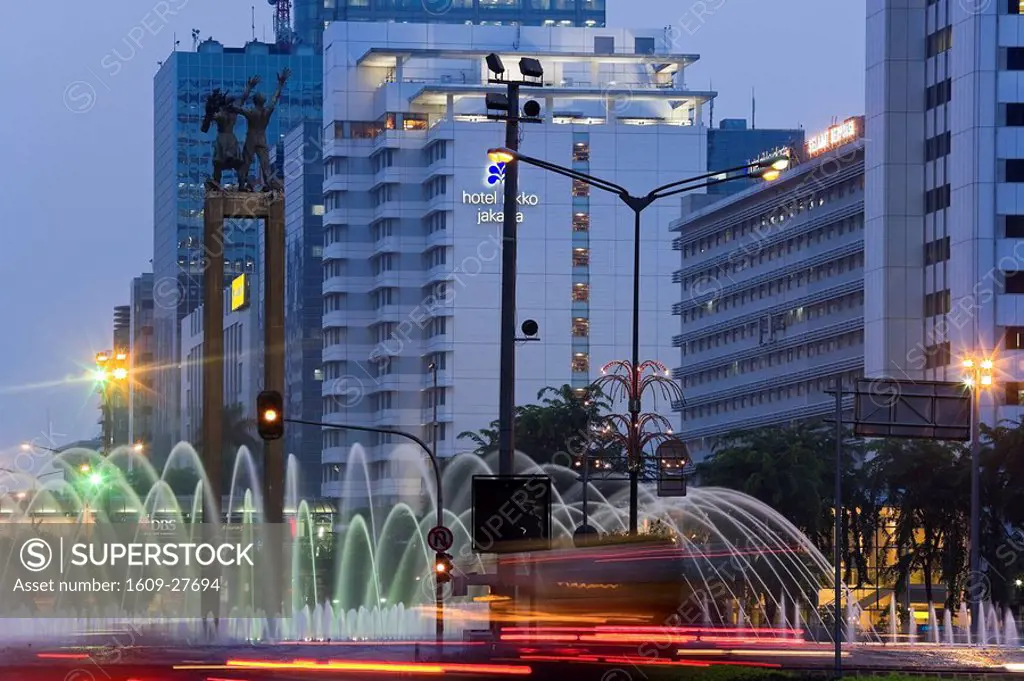 Welcome Monument, main intersection of Jalan MH Thamrin, Jakarta, Indonesia