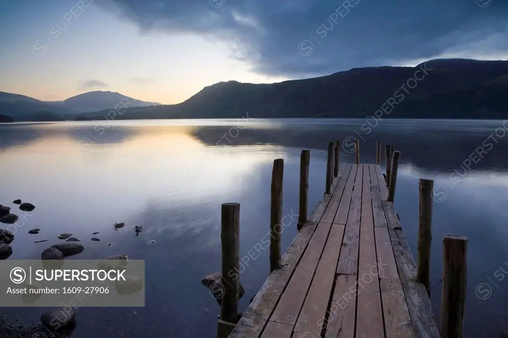 Pier, Derwent Water, Lake District, Cumbria, England