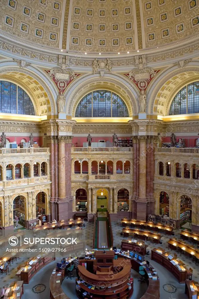Interior of the Library of Congress, Washington DC, USA