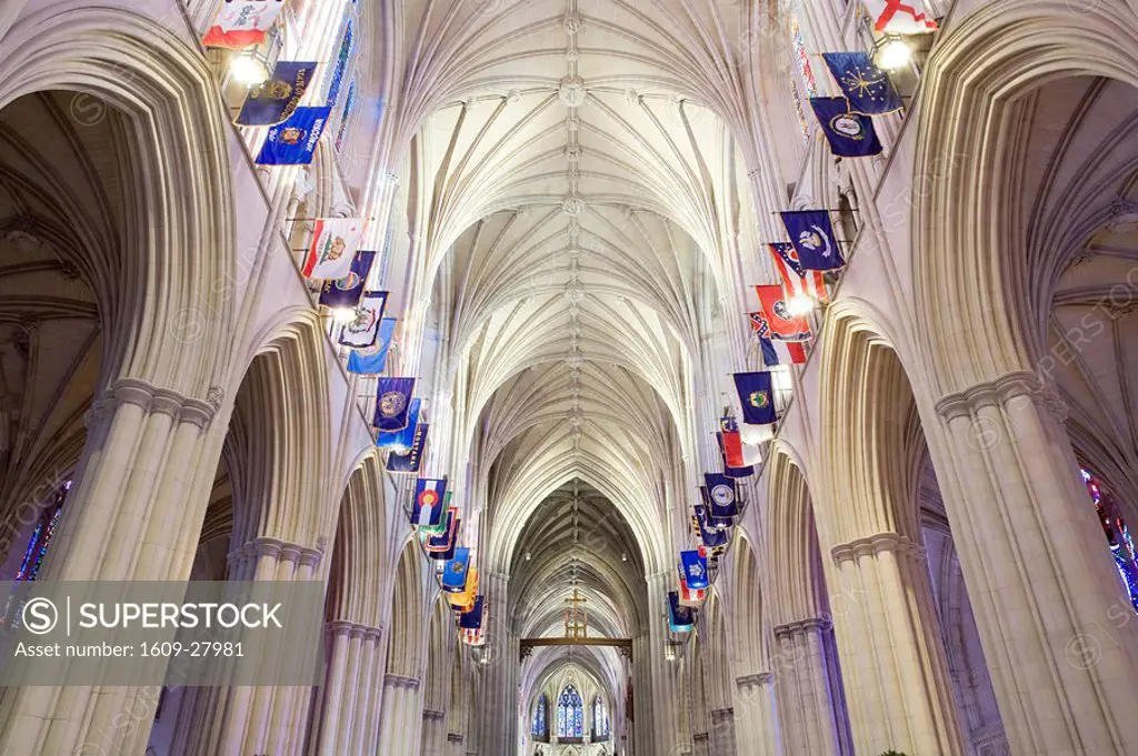Interior of Washington National Cathedral / Church of Saint Peter and Saint Paul, Washington DC, USA
