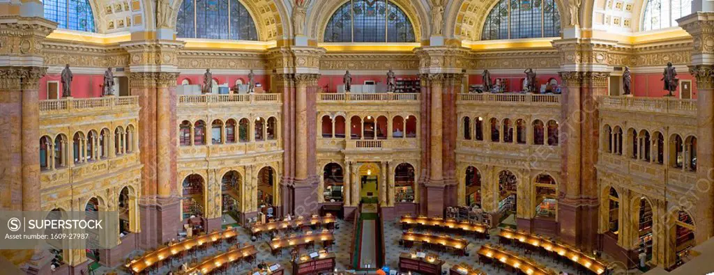 Interior of the Library of Congress, Washington DC, USA