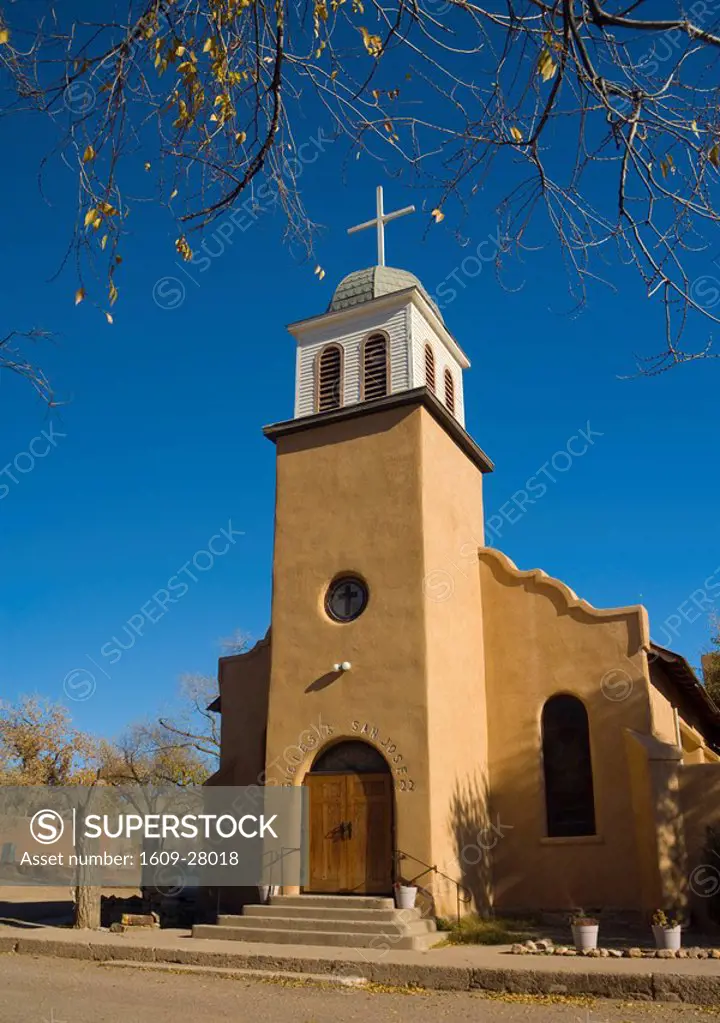 USA, New Mexico, Turquoise Trail, Cerrillos, St. Josephs Catholic Church Iglesia de San Jose
