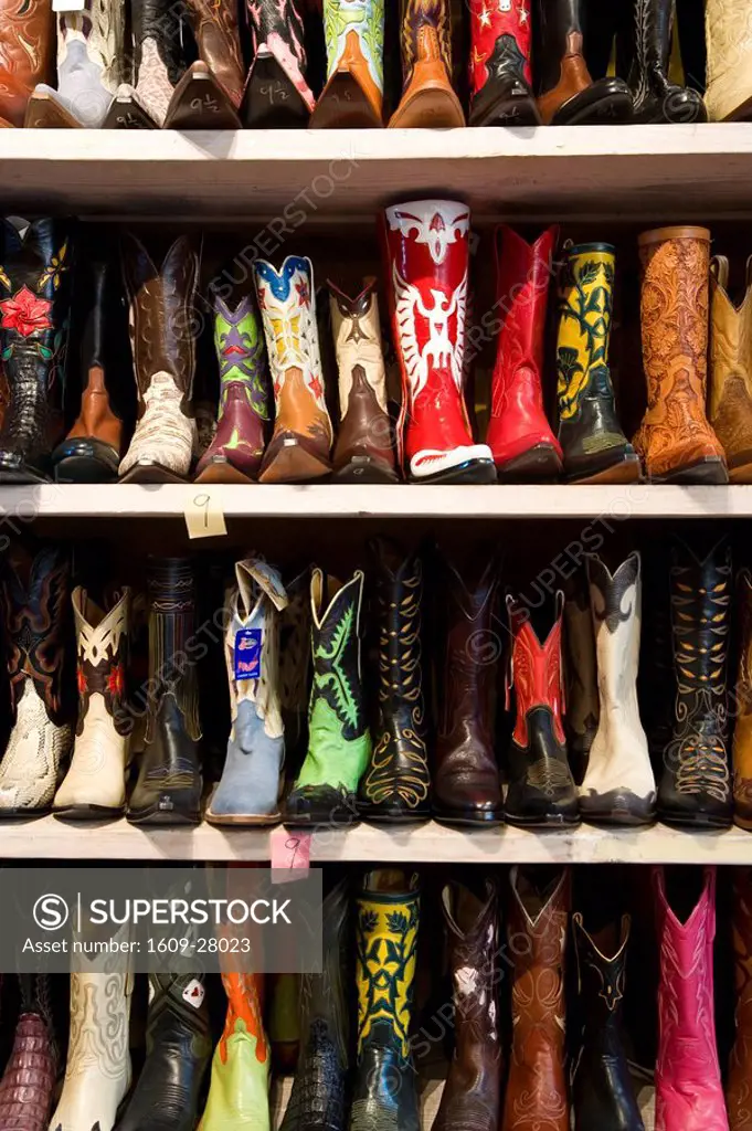 Cowboy boots, Santa Fe, New Mexico, USA