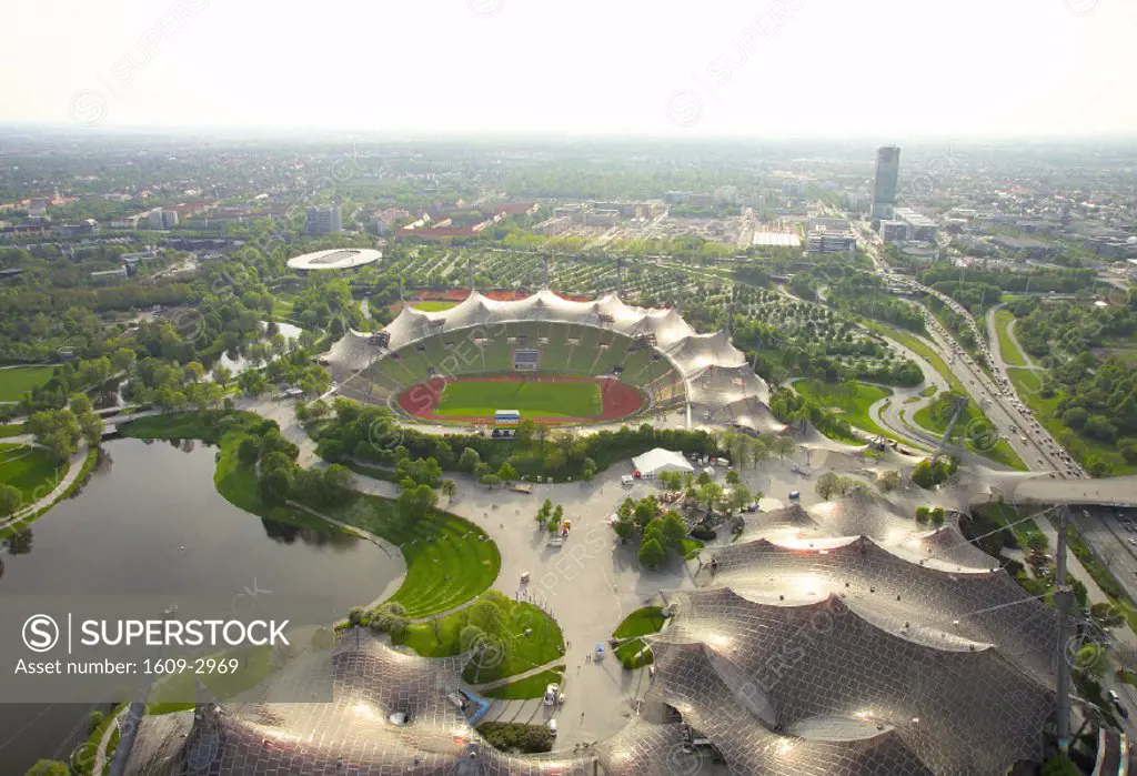 Olympiapark from OlympiaTower, Munich, Bavaria, Germany