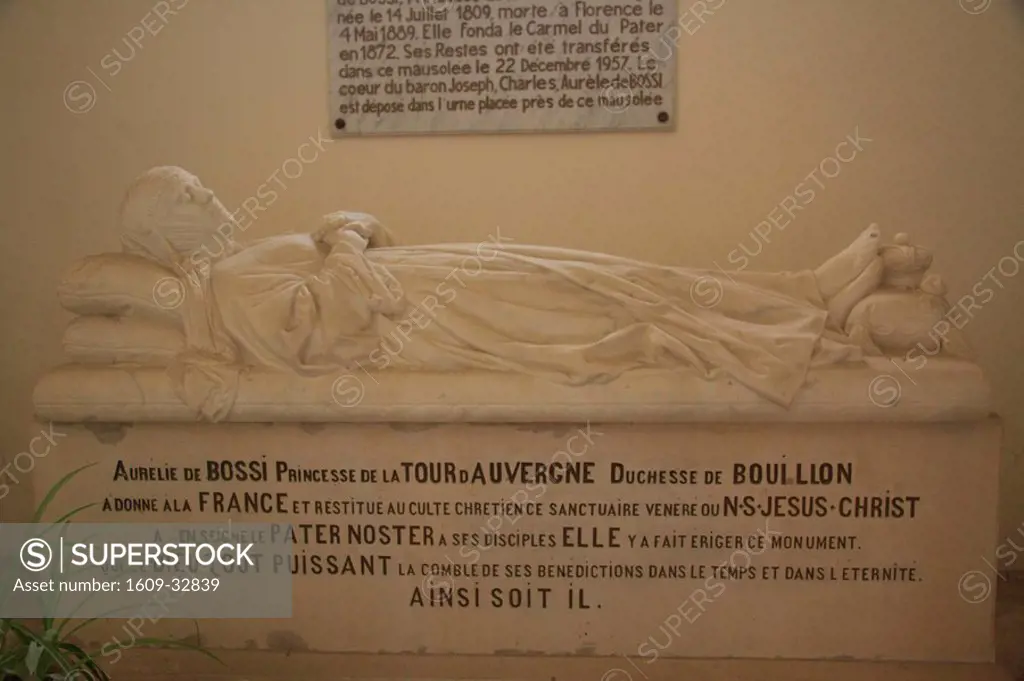 Israel, Jerusalem, tomb of the Princesse de la Tour d´Auvergne at the Church of Pater Noster on the Mount of Olives