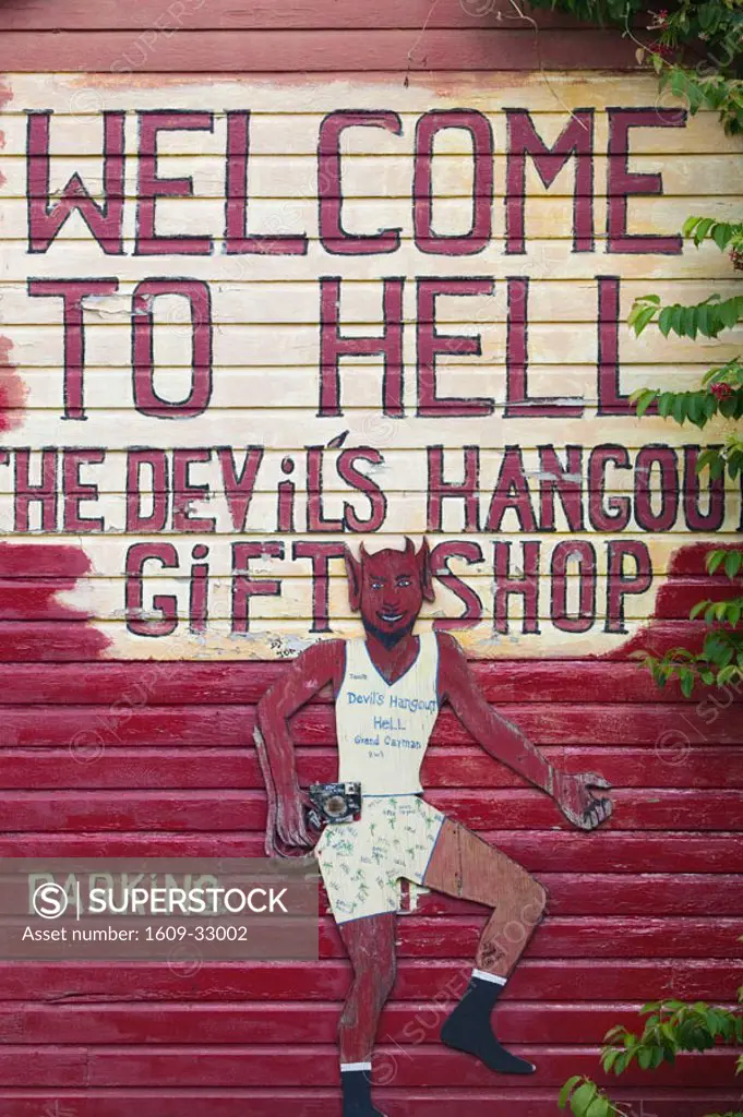 Welcome to Hell Sign, Hell, Grand Cayman, Cayman Islands, Caribbean