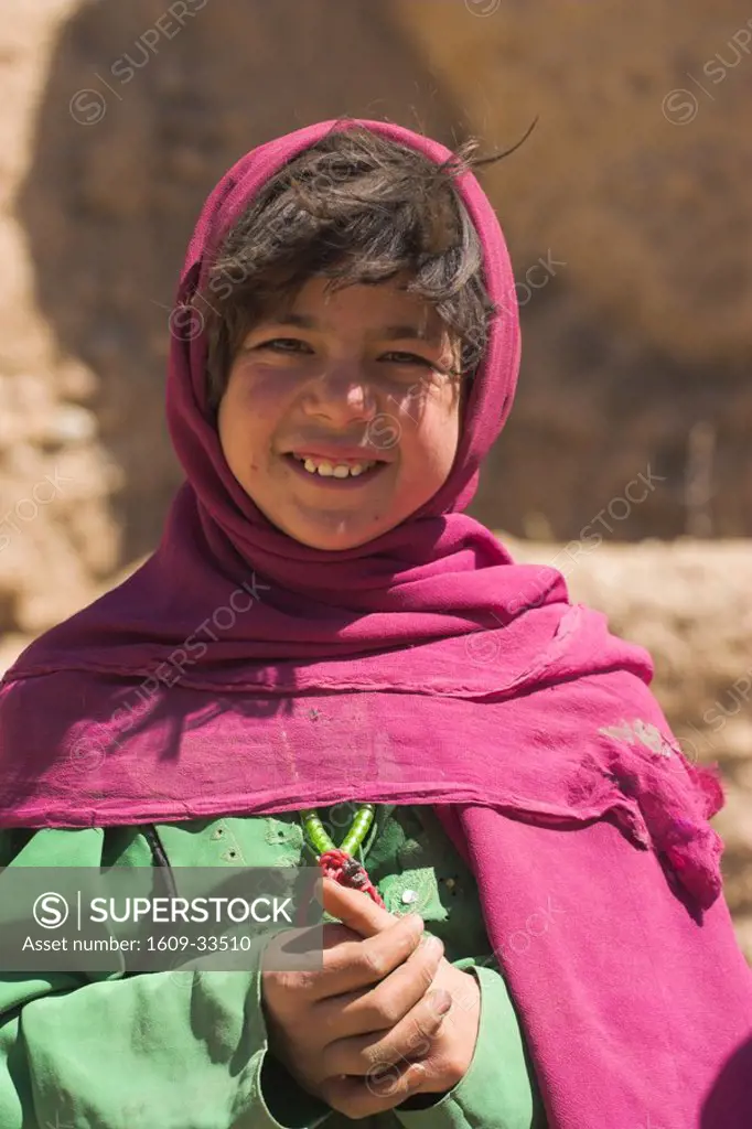 Afghanistan, Bamiyan Province, Bamiyan, Girl