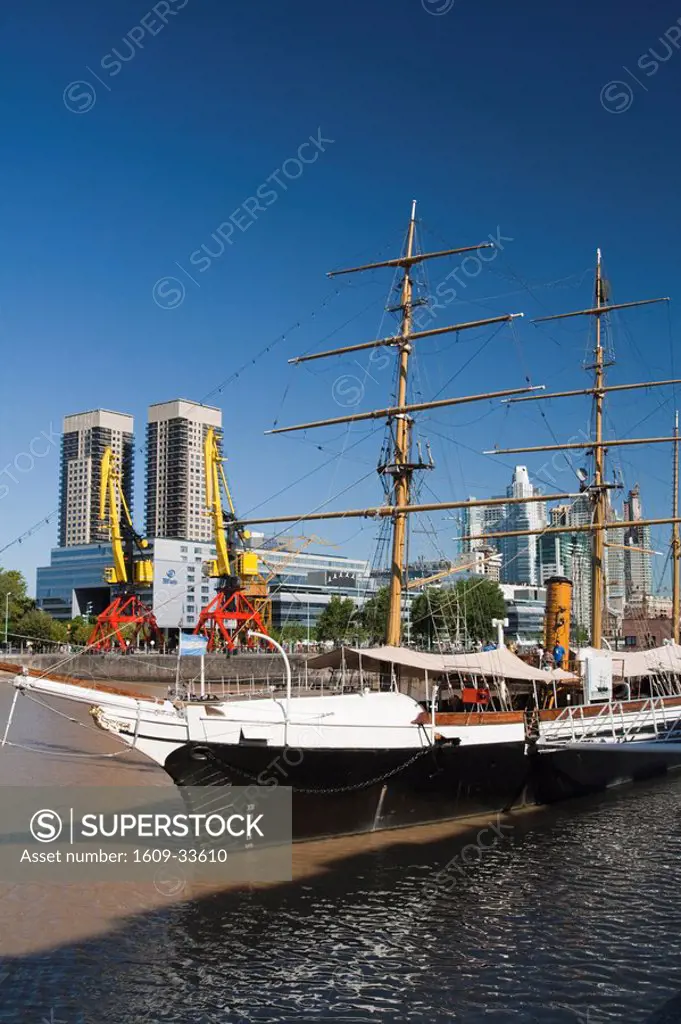 Argentina, Buenos Aires, Puerto Madero, Corbeta Uruguay, tall ship that visited Antartica in 1903