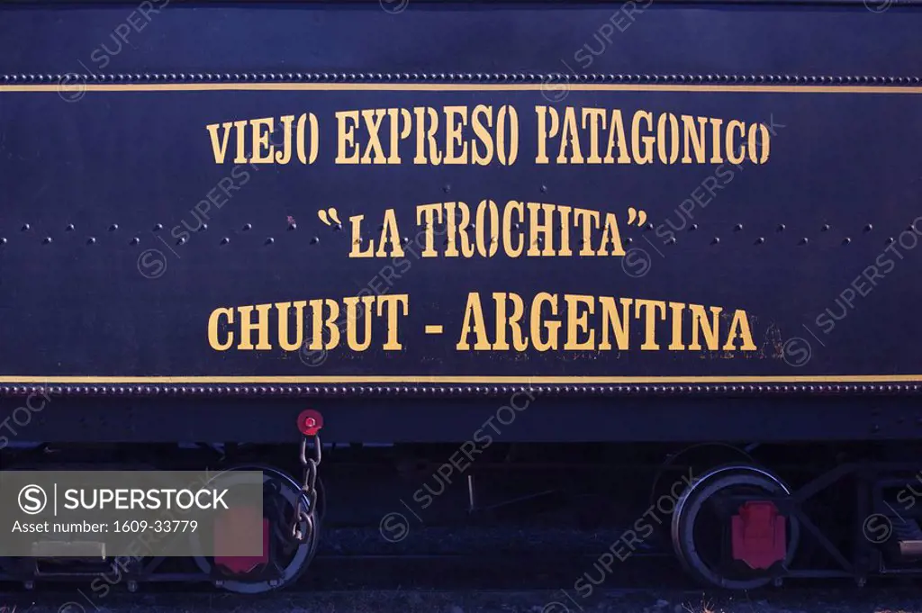 Argentina, Patagonia, Chubut Province, Esquel, La Trochita narrow guage steam train, Old Patagonian Express