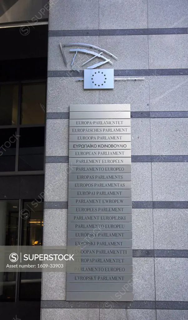 Sign in all EU languages, European Parliament, Brussels, Belgium