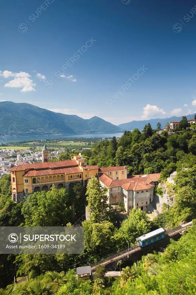 Switzerland, Ticino, Lake Maggiore, Locarno, Madonna del Sasso church