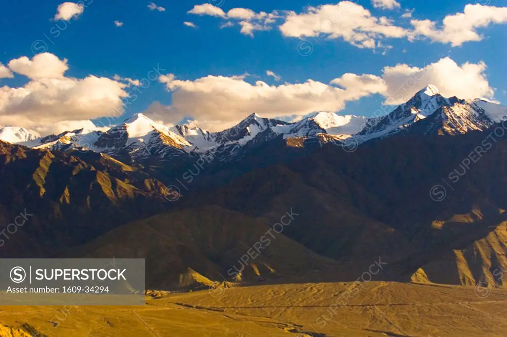 Himalaya Mountain Range behind the Valley of Leh, Ladakh, India