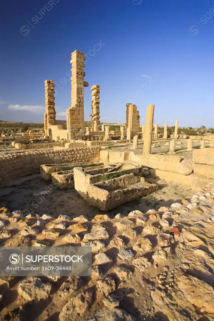 Africa, Tunisia, Sbeitla Sufetula, Roman Ruins, old church ruins