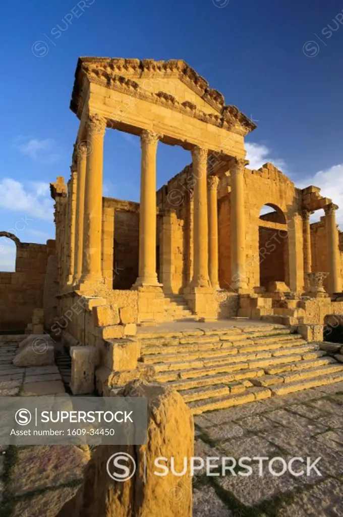 Africa, Tunisia, Sbeitla Sufetula, Roman Ruins, Temple of Jupiter