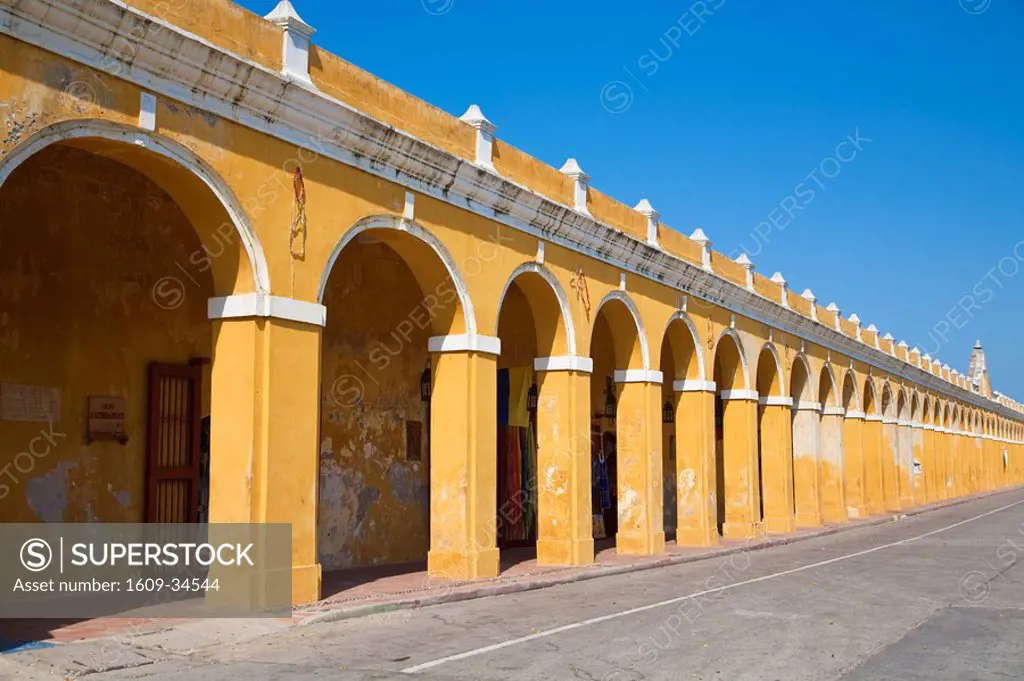 Colombia, Bolivar, Cartagena De Indias, Las Bovedas, _ dungeons built in the city walls now craft and souvenir shops