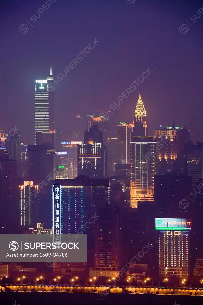 China, Chongqing Province, Yangtze River, Chongqing, View from Yikeshu