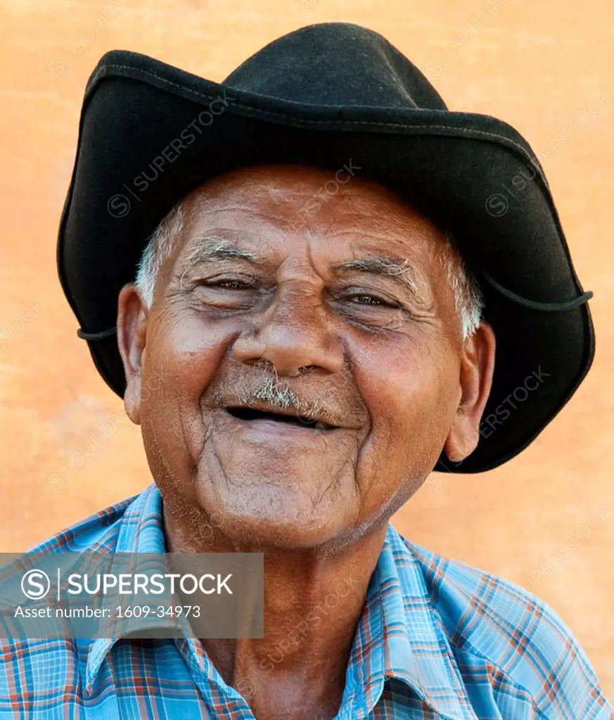 Old man in Trinidad, Cuba, Caribbean