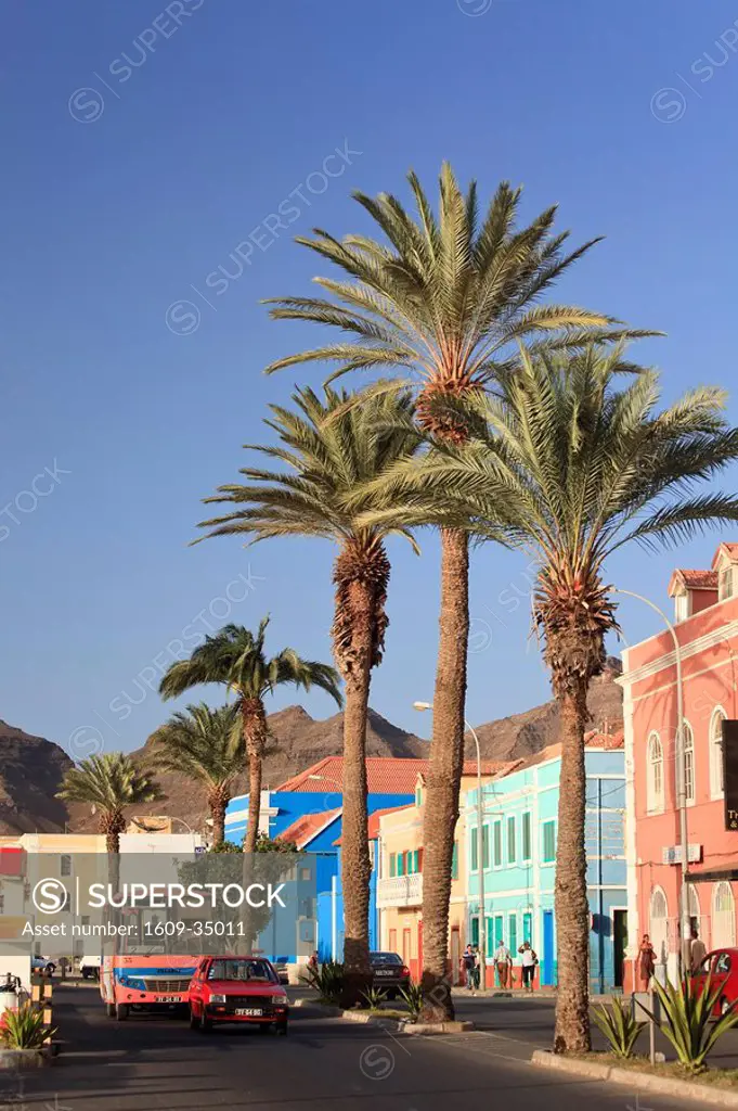 Cape Verde, Sao Vicente, Mindelo, Colonial Architecture on the Waterfront