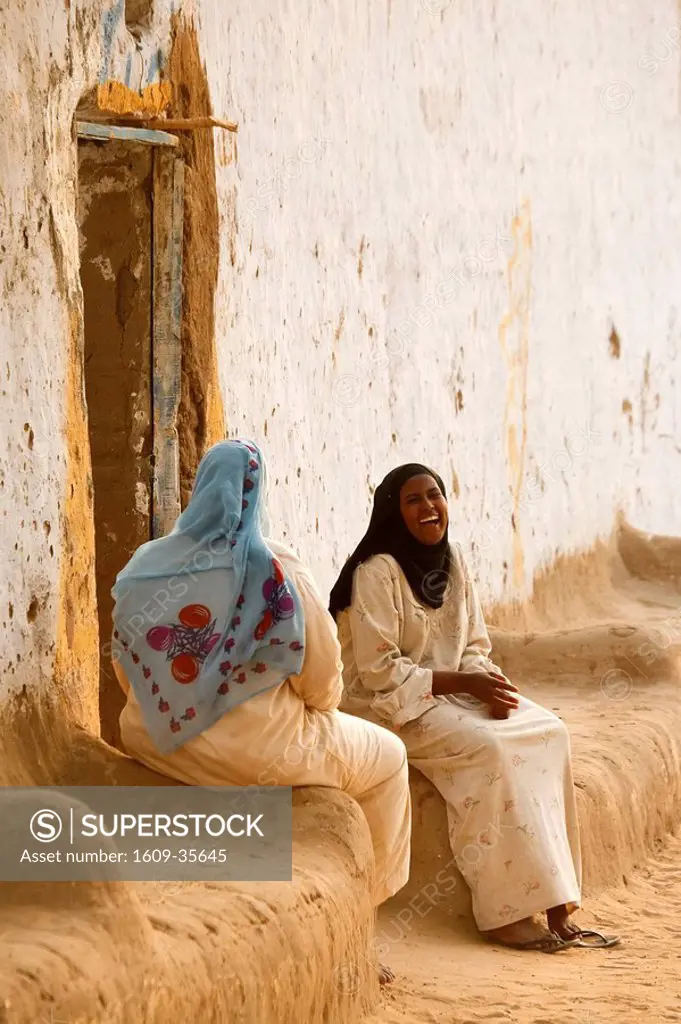 Egypt, Aswan surroundings, Nubian Village of Cubania, local families