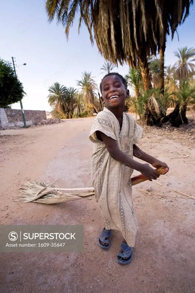 Egypt, Aswan surroundings, Nubian Village of Cubania, Local Children