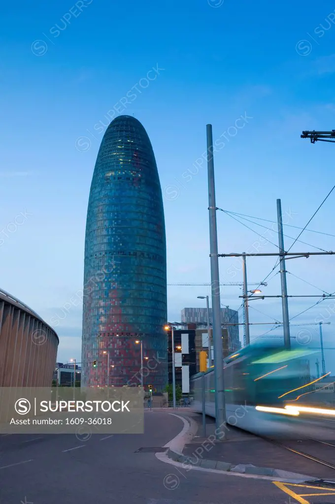 Spain, Barcelona, Torre Agbar Agbar Tower