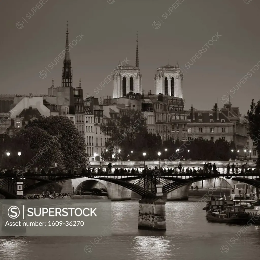 Notre Dame and Pont des Arts, Paris, France