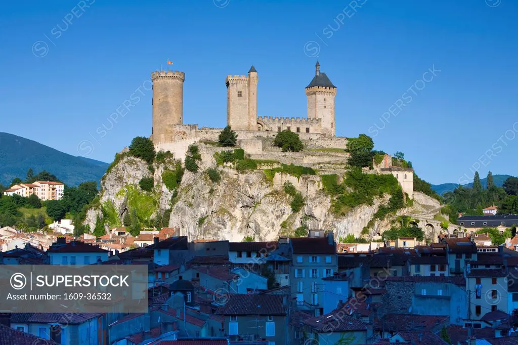 Foix Castle, Foix, Ariege, Ariege, Midi_Pyrenees, France