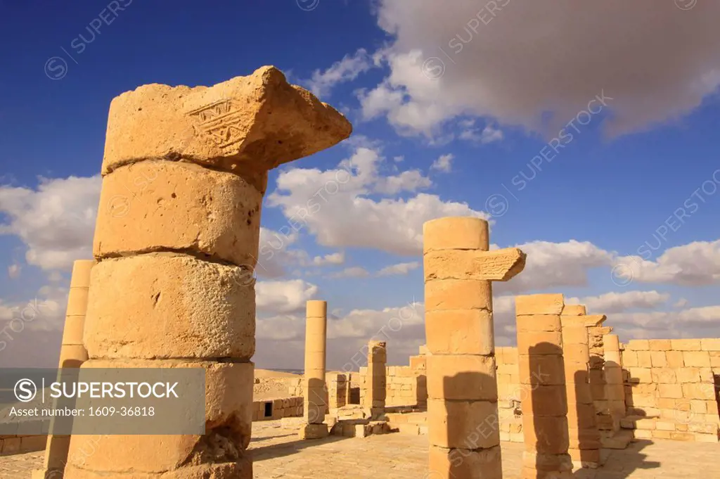 Isarael, Negev, Avdat, built in the 1st century by the Nabateans. A world Heritage Site as part of the Spice Route, ruins of the Northern Church