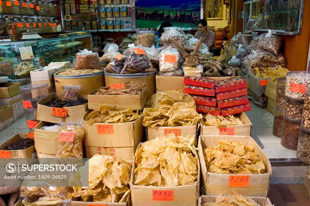 Traditional pharmacies in Sheung Wan, Hong Kong, China