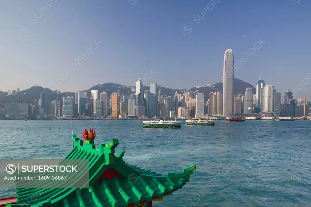China, Hong Kong, Central, International Financial Centre, Victoria Harbour, from Kowloon