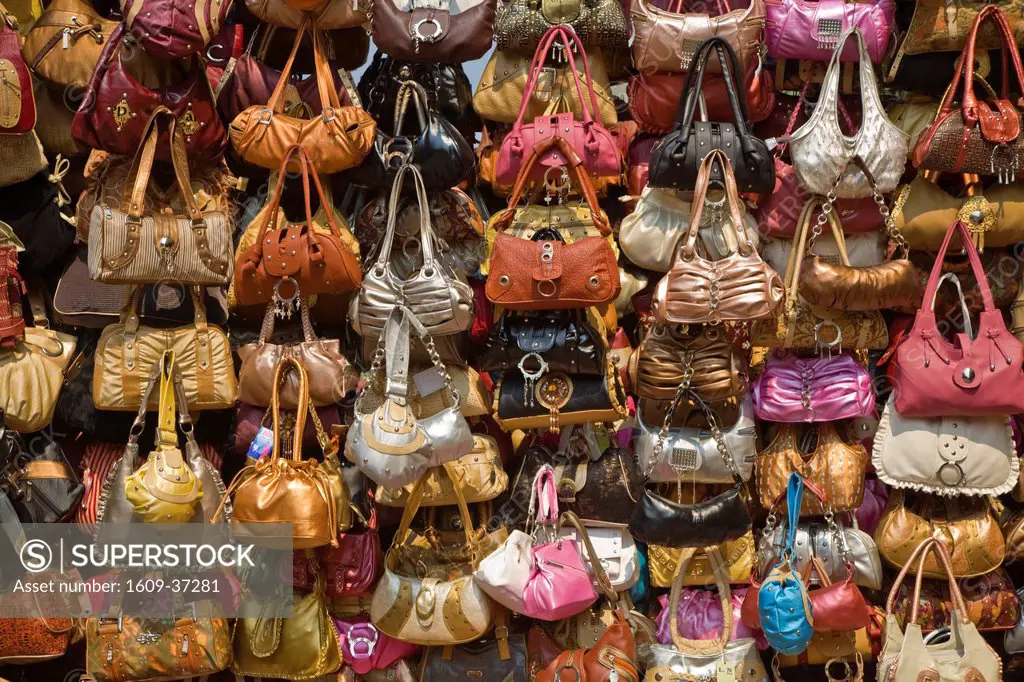 India, West Bengal, Kolkata, Calcutta, Chowringhee, New Market, bags for sale