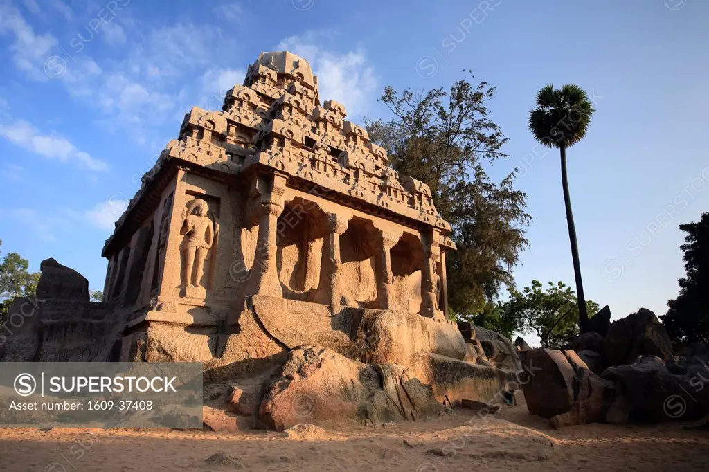 The Five Rathas, Mamallapuram UNESCO World Heritage Site, Tamil Nadu, India