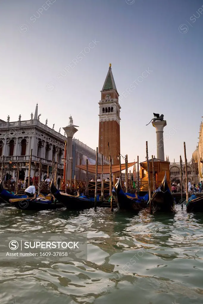 Gondolas & St. Mark´s Campanile, Venice, Italy