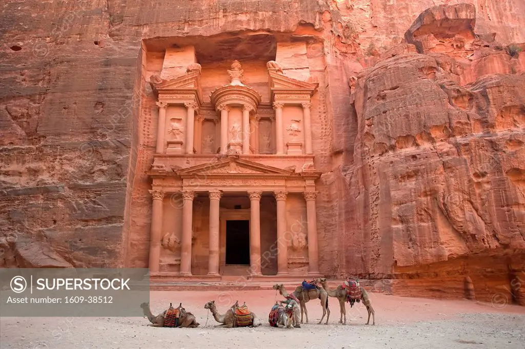 The Treasury Al Khazneh, Petra UNESCO world heritage site, Jordan