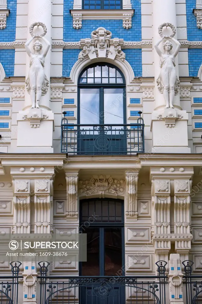 Art Nouveau Style Architecture Also Known as Jugendstil Architecture Designed by Mikhail Eisenstein, Riga, Latvia