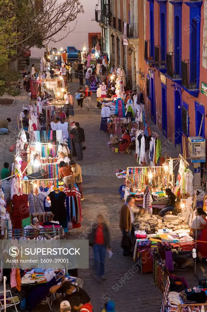 Market selling local crafts, Oaxaca, Oaxaca State, Mexico