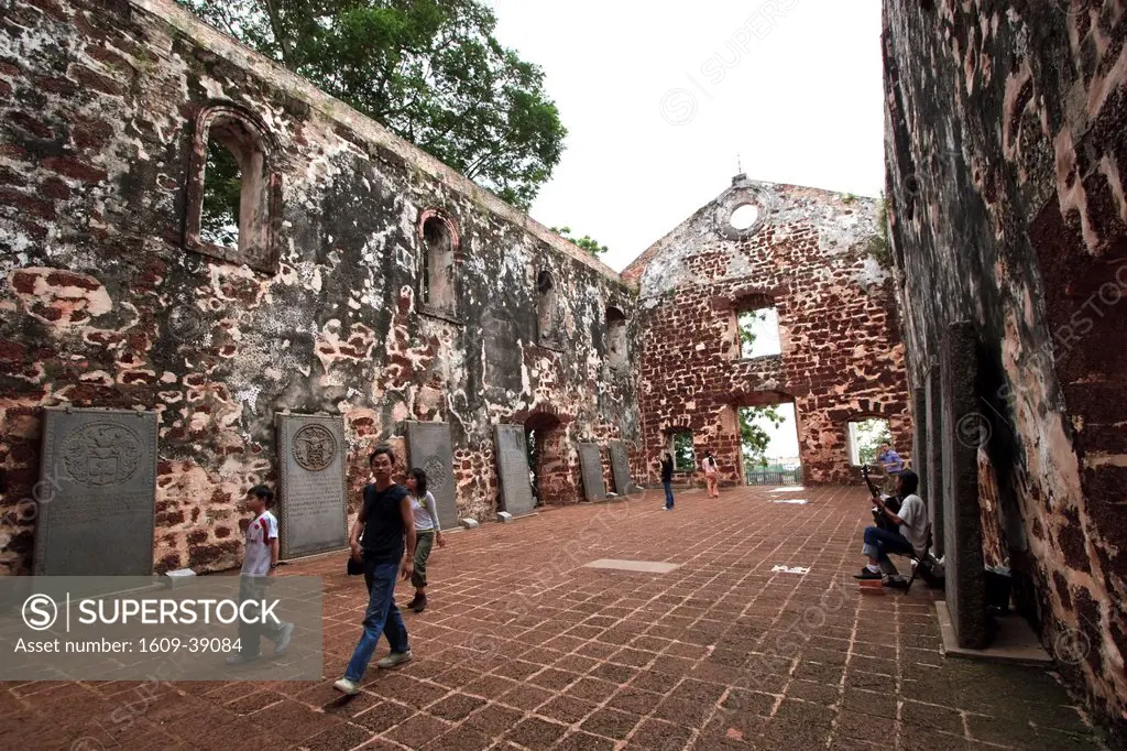Portuguese Tombstones, St Paul´s Church, Melaka, Peninsular Malaysia