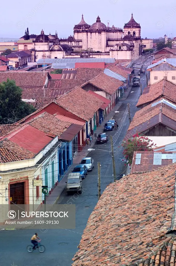 Cathedral & streets of Leon, Nicaragua