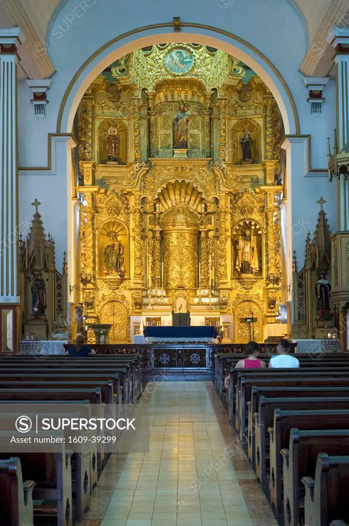 Panama, Panama City, Casco Viejo, The Old Quarter, Altar of Gold, Altar de Oro, Iglesia de San Jose, UNESCO World Heritage Site