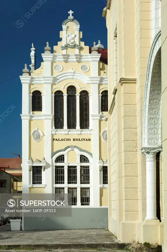 Panama, Panama City, Casco Viejo, Old Quarter, Palacio Bolivar, Bolivar Plaza, Spanish Colonial Architecture