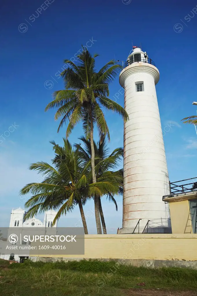 Lighthouse on walls of Galle Fort, Galle, Sri Lanka