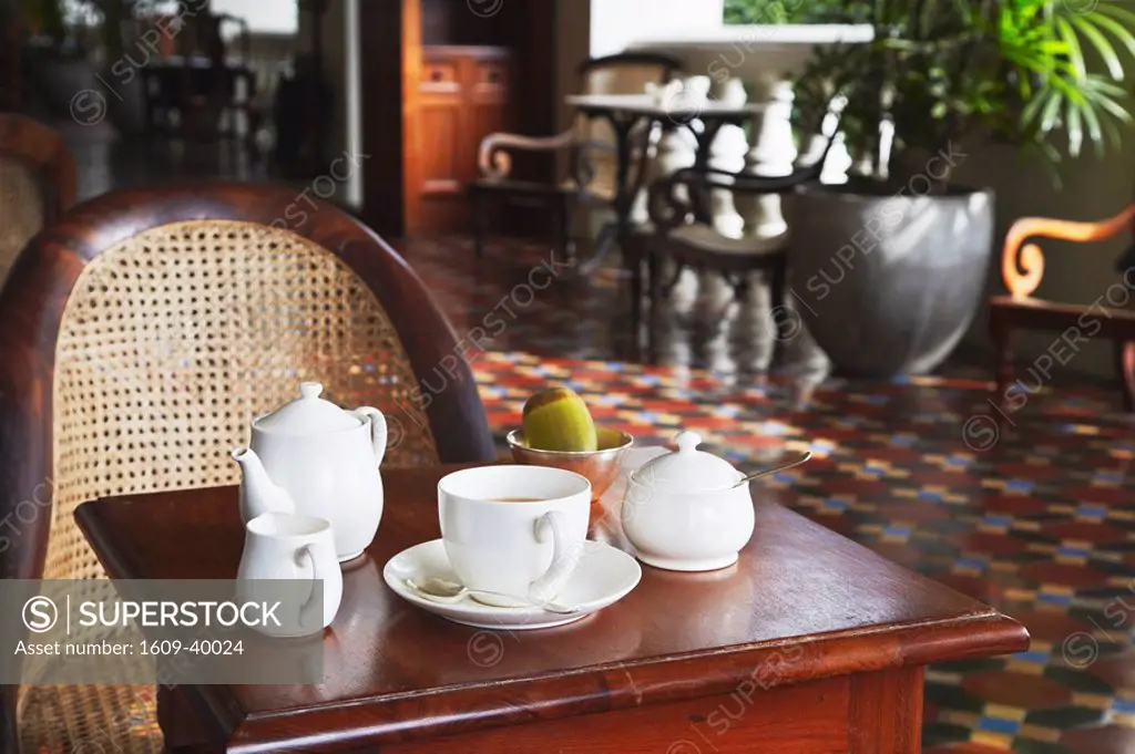 Breakfast tea at New Oriental Hotel in Galle Fort, Galle, Sri Lanka