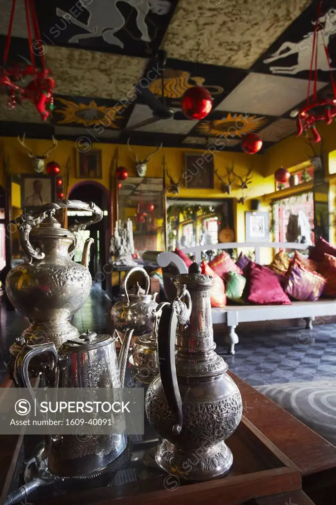 Lounge in Helga´s Folly Hotel, Kandy, Sri Lanka