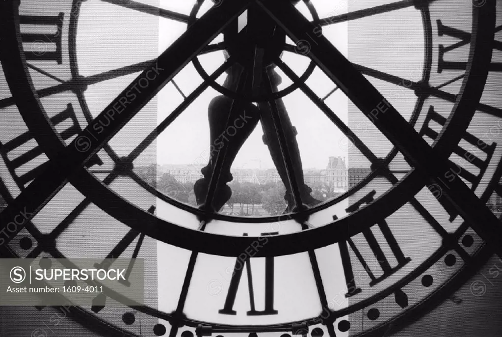 Clock in café of Musee d´Orsay, Paris, France