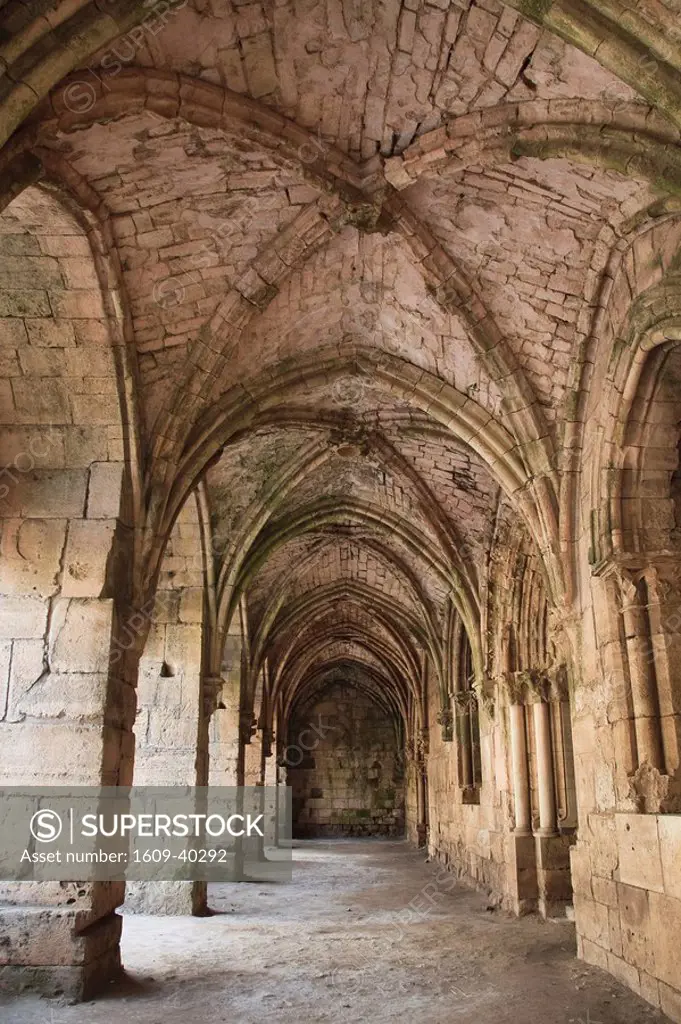 Syria, crusader´s castle of Krak Des Chevaliers Qala´at al Hosn, a UNESCO Site, Gothic Portico