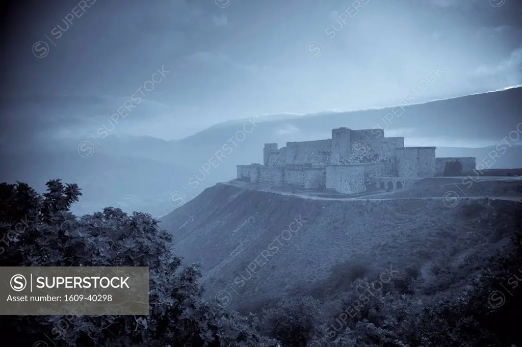 Syria, crusader´s castle of Krak Des Chevaliers Qala´at al Hosn, a UNESCO Site