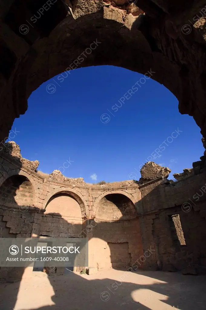 Syria, Bosra, ruins of the ancient Roman town a UNESCO site, public baths