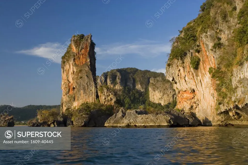 Limestone cliffs, Laem Phra Nang Peninsula, Krabi Province, Thailand