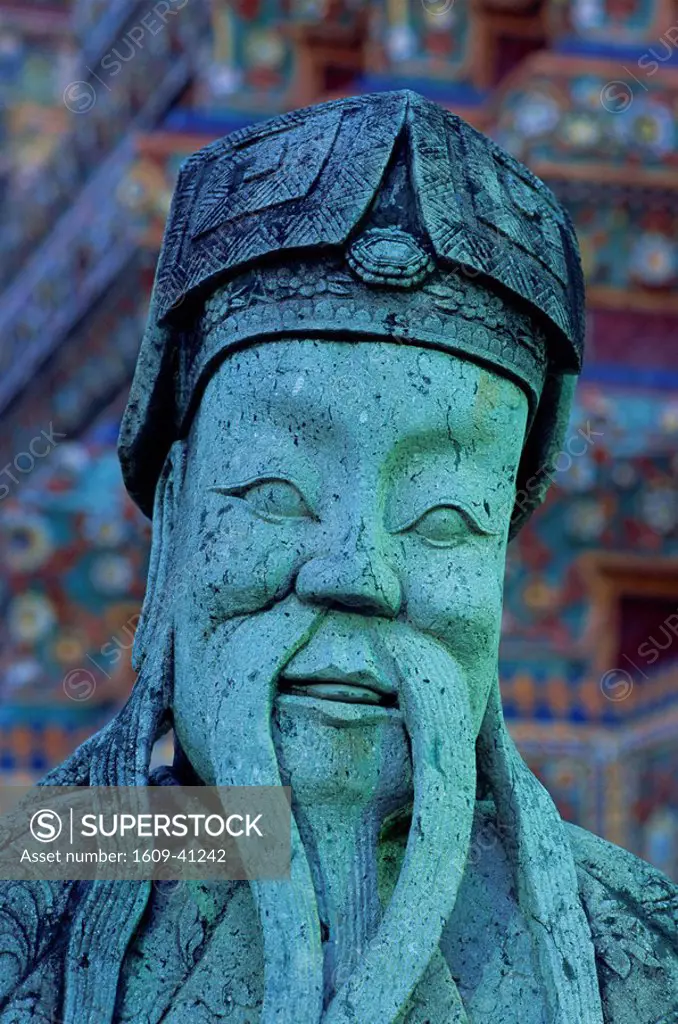 Thailand, Bangkok, Wat Pho, Chinese Statue