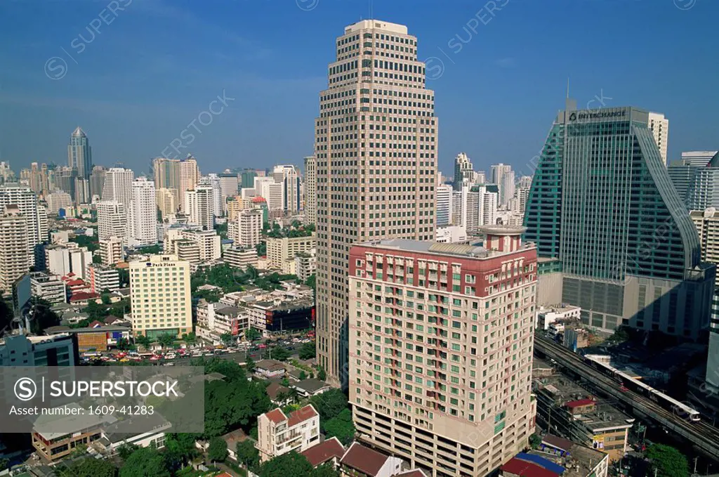 Thailand, Bangkok, Sukhumvit Area Skyline